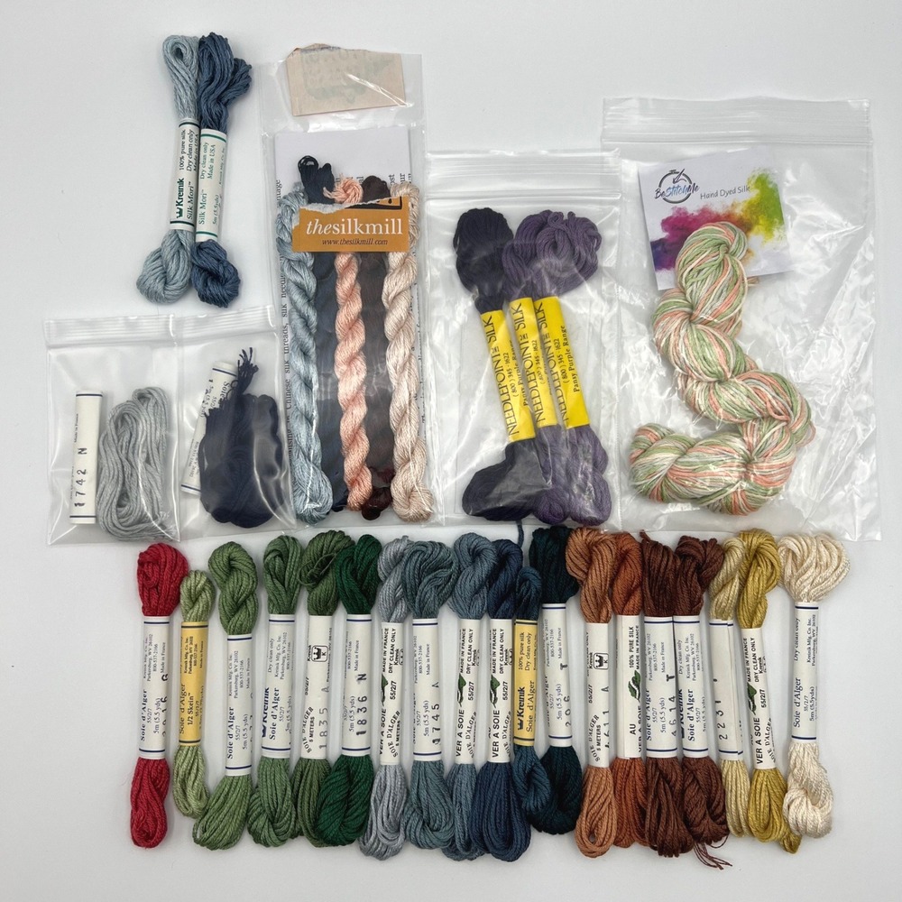 Silk Embroidery Floss Lot Kreinik Soie d'Alger Needlepoint Inc BeStitchMe More